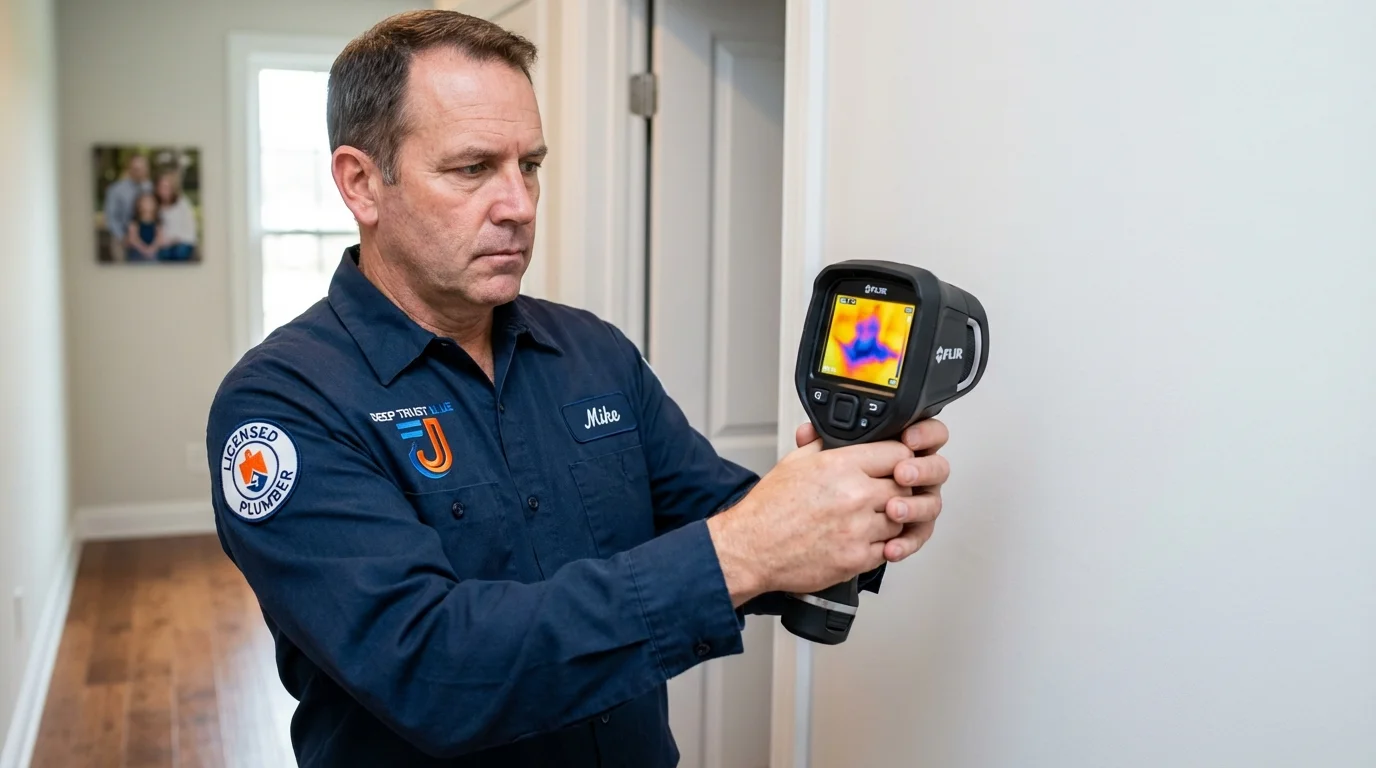 Thermal imaging leak detection by Johns Plumbing LLC in Bridgeville